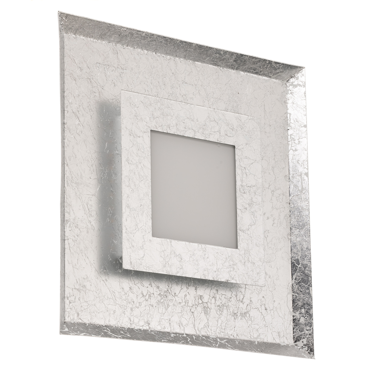 Nástenné LED svietidlo Window, 39x39 cm, striebro