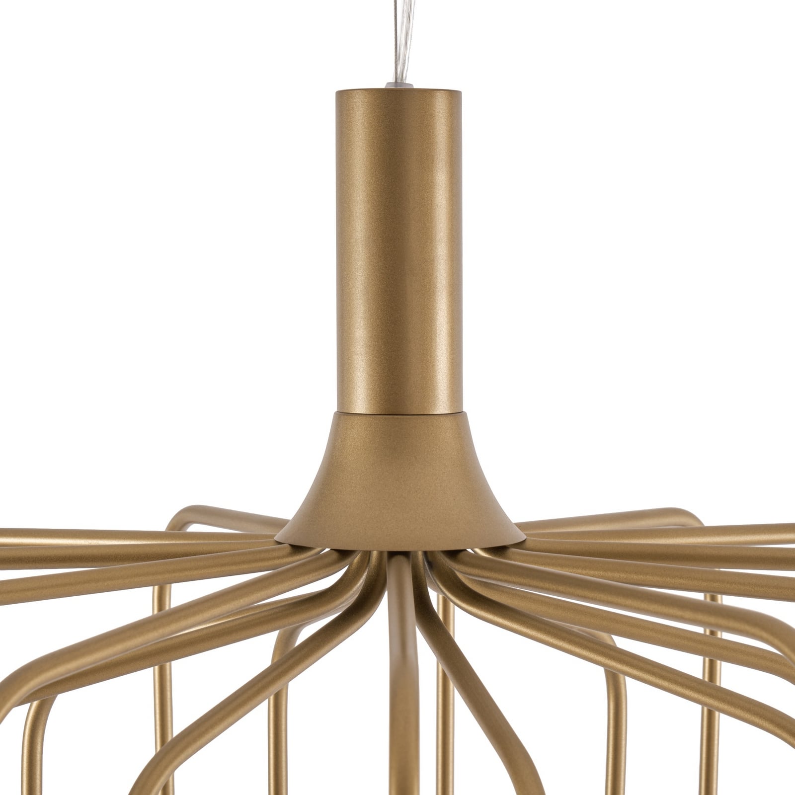 Lucande LED-riippuvalaisin Ariadne, halkaisija 57 cm, mattakulta, 20 lamellia