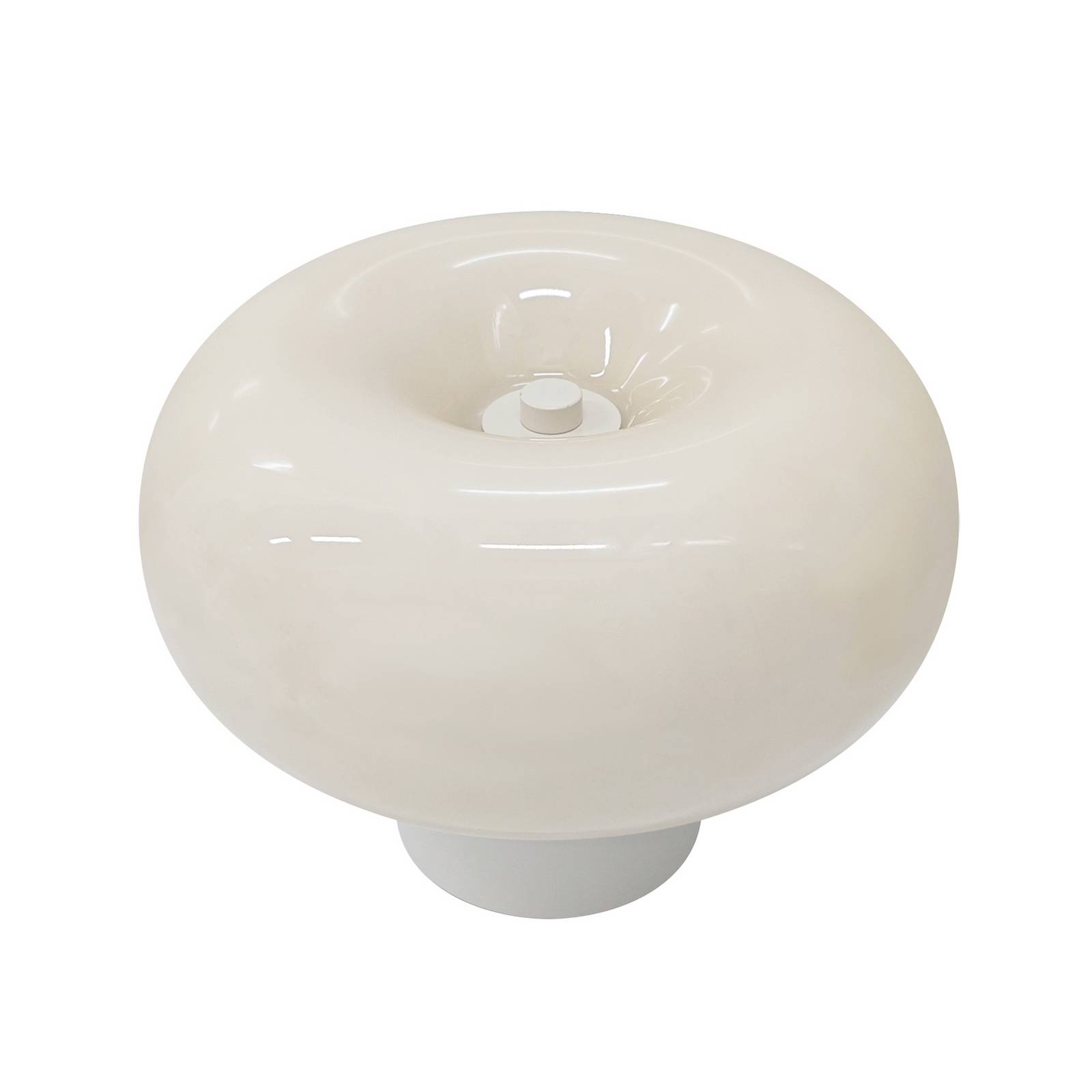 Tischleuchte Malti, Glas, beige, Ø 27,5 cm, E27