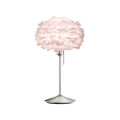 UMAGE Eos mini lampada da tavolo rosa/acciaio spazzolato