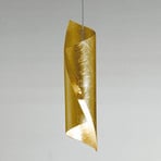 Knikerboker Hué LED hanging light 8x37 cm gold leaf