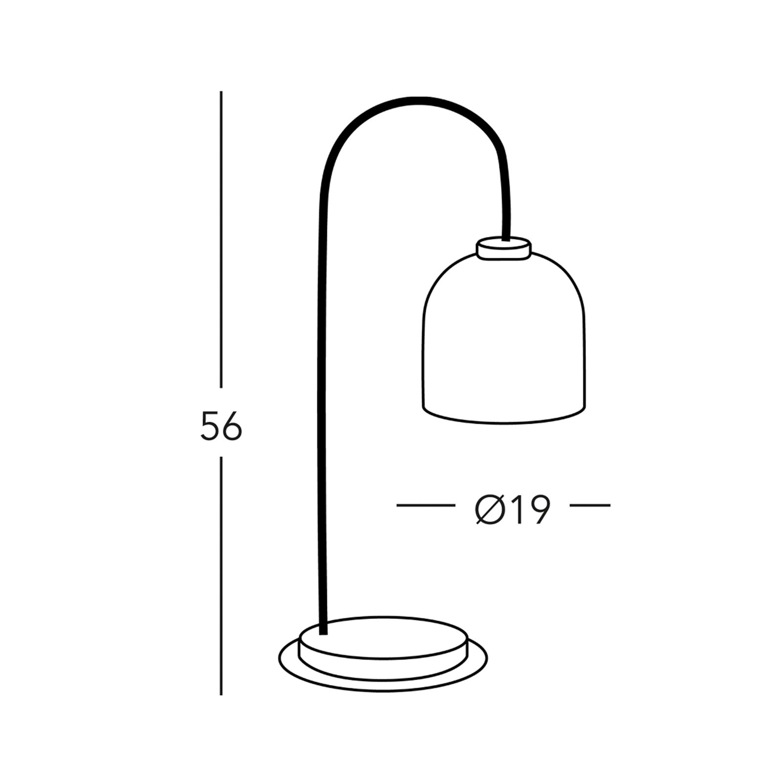 KOLARZ "Chalet" stalinė lempa, aukštis 56 cm, balta / ruda / juoda