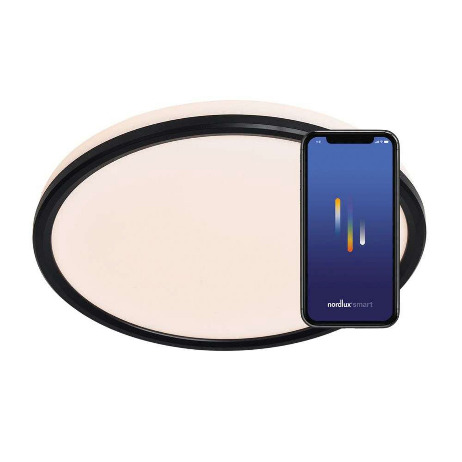 Plafonnier LED Liva Smart, noir