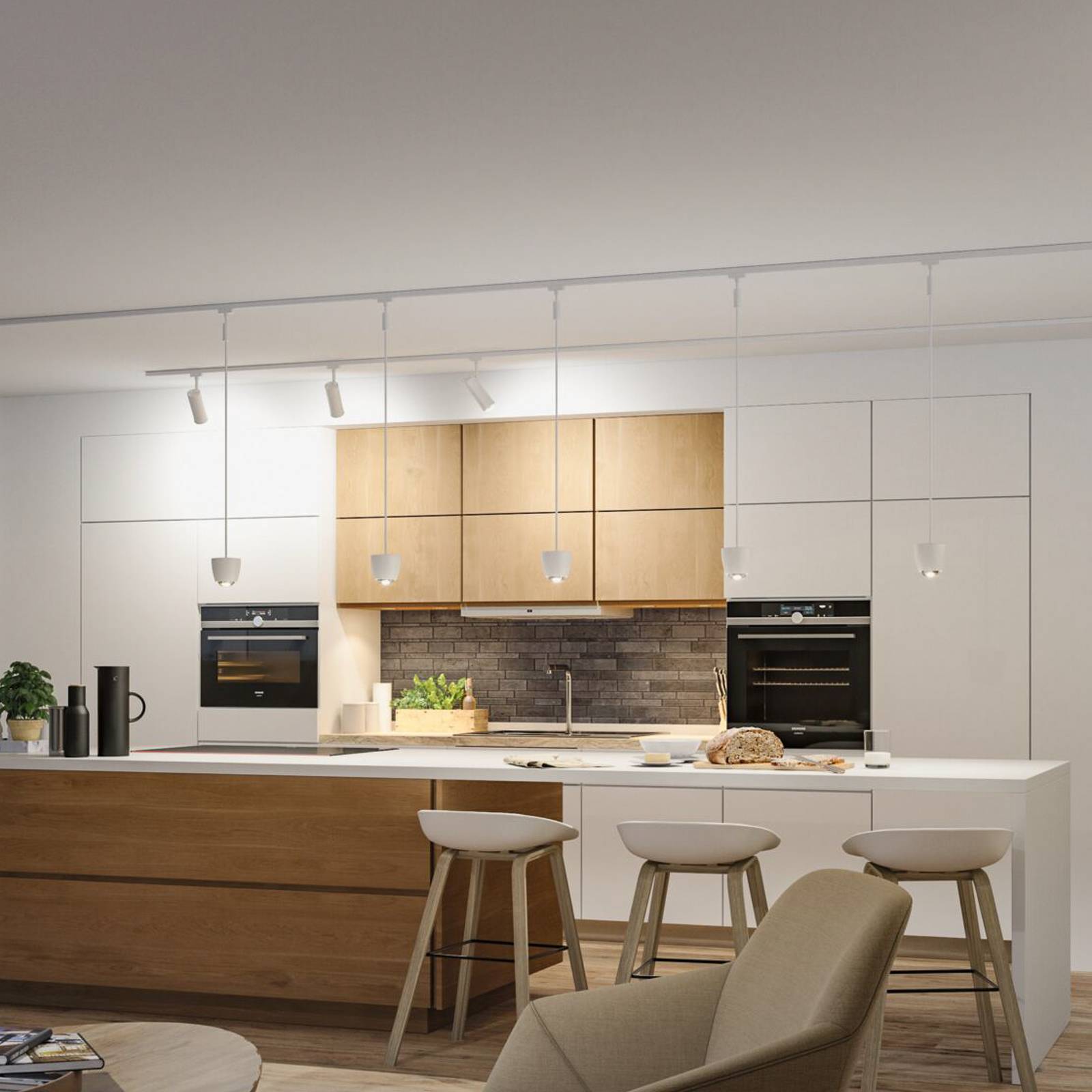 Suspension LED intelligente Paulmann URail Tyros, blanc signal, ZigBee