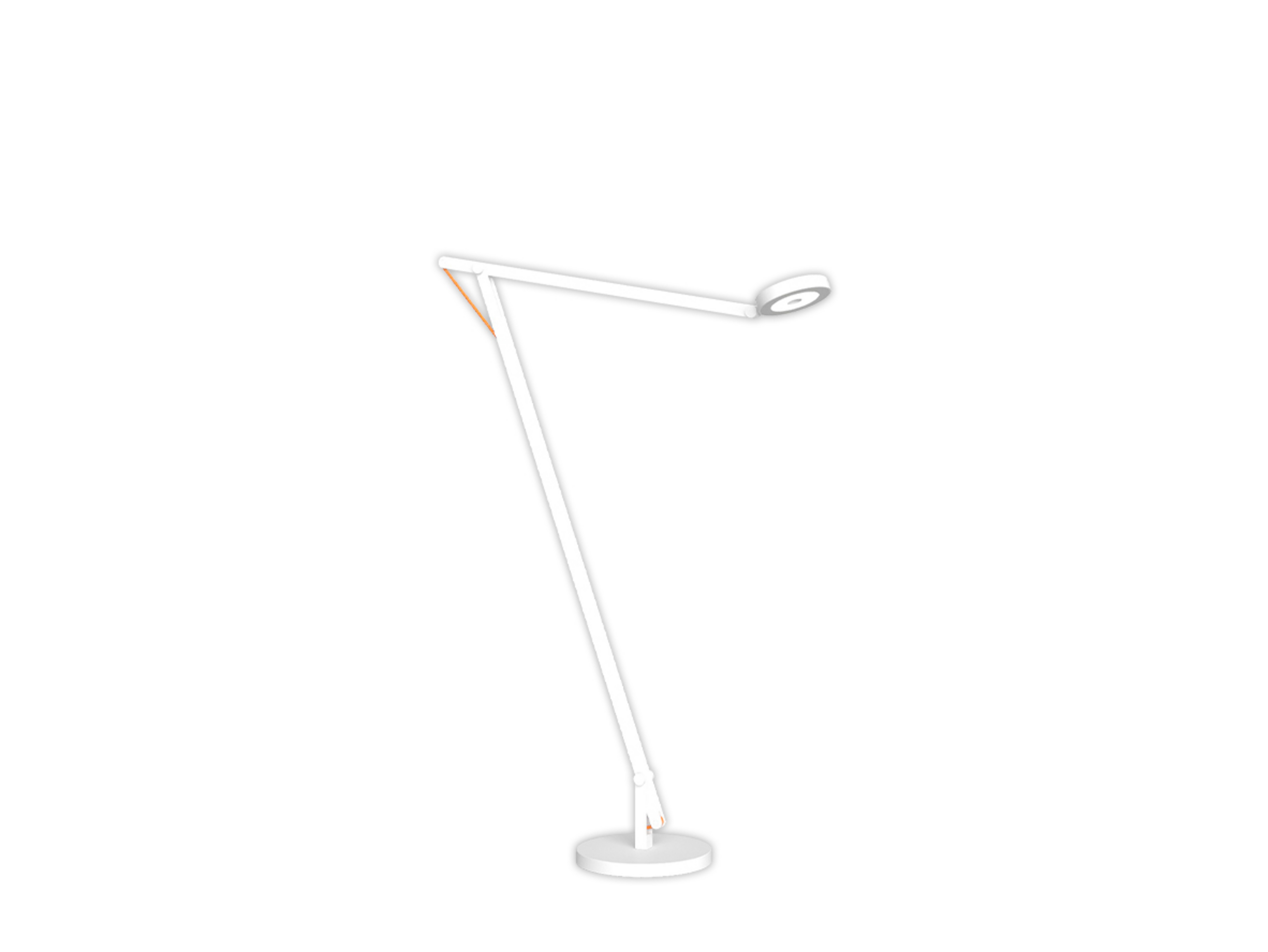 Lampe sur pied String F1 TW Matt White/Orange - Rotaliana