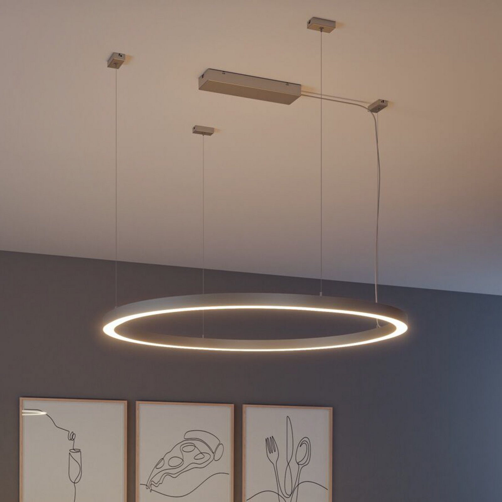 Paulmann Linion -köysikiinnike, kromi, 150 cm, metalli