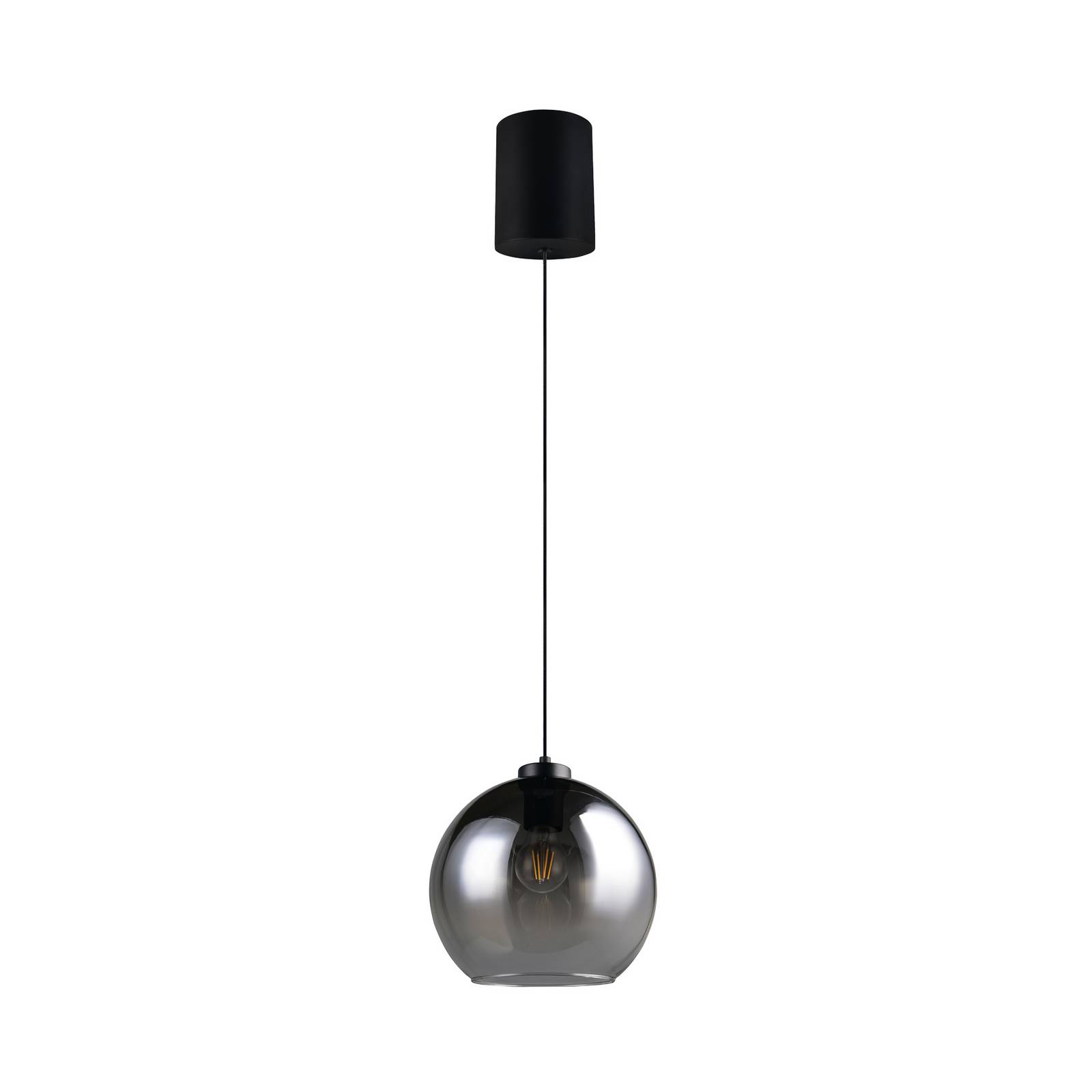Hängeleuchte Liora, rauchgrau, Ø 25 cm, Glas, E27