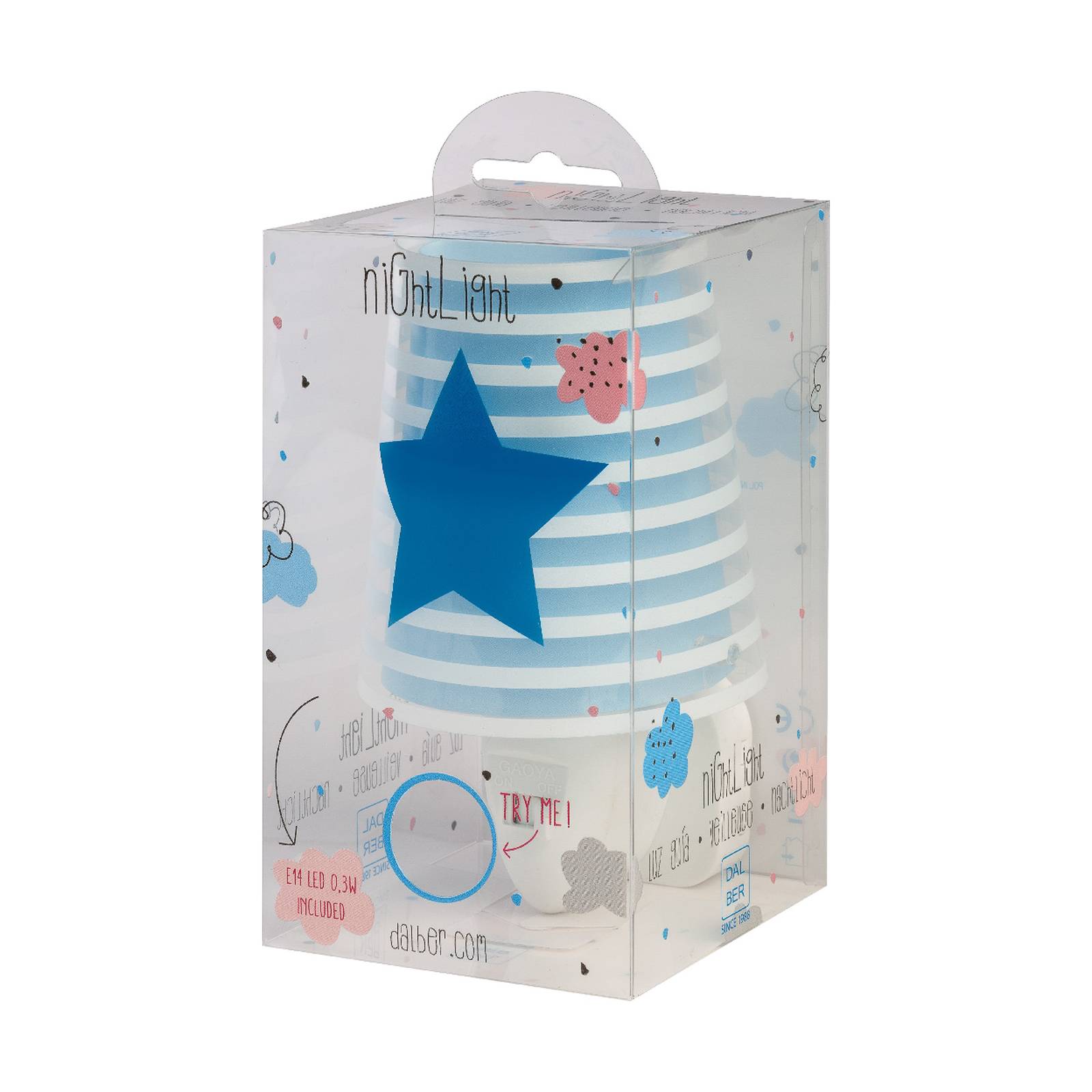Dalber Light Feeling children’s LED night light, blue - Children's Room - Clip / Plug-in Light