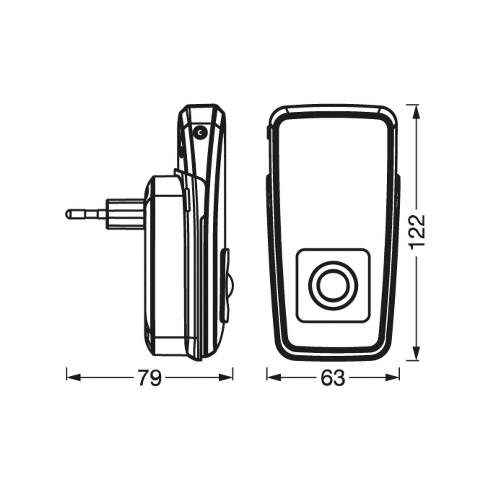 Luz noturna LED OSRAM LUNETTA TORCH branca, recarregável, móvel - candeeiros Quarto de dormir - Branco - Plástico