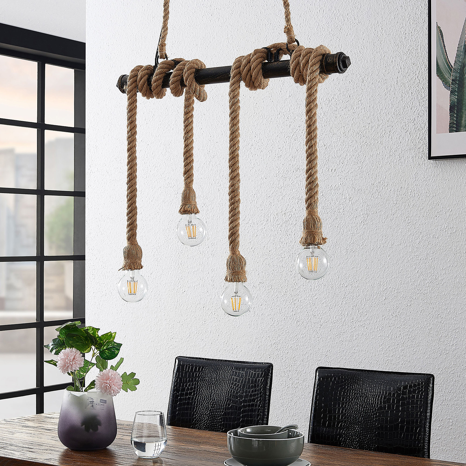 pendant lighting with rope cord