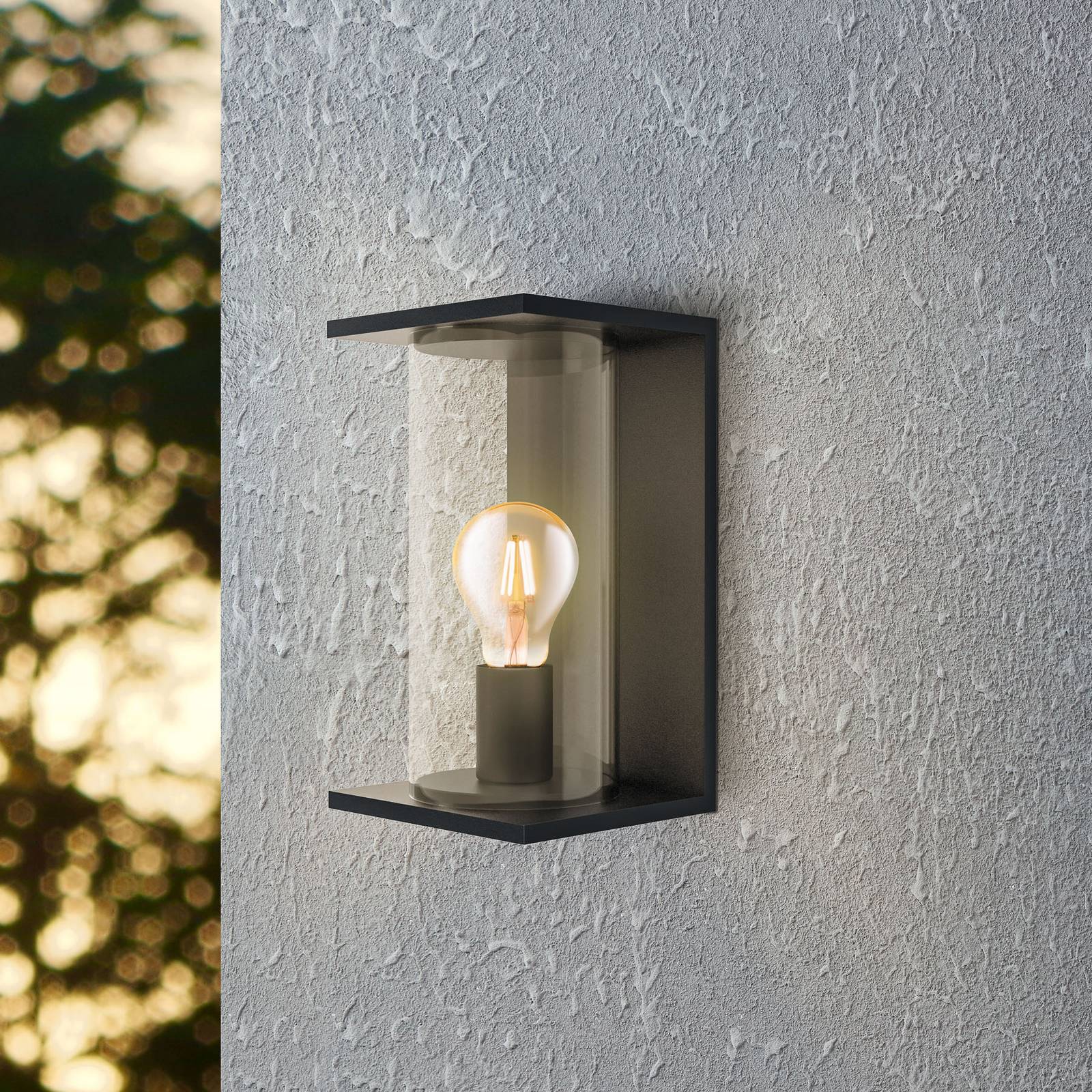 EGLO Applique d'extérieur Cascinetta, largeur 17 cm, noir, métal