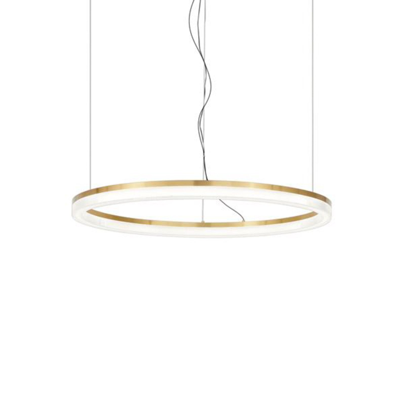 Ideal Lux LED-Hängelampe Crown Ø 60 cm, messingfarben Metall