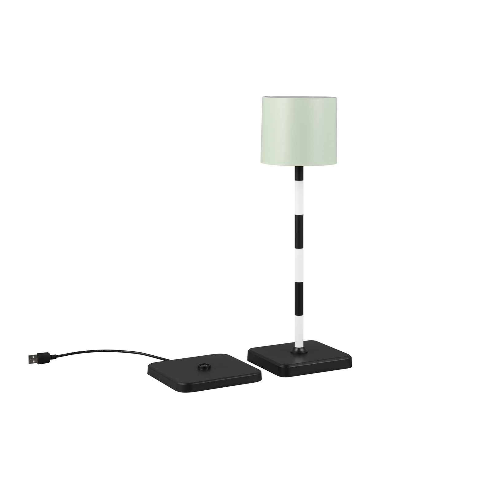 Lampe de table à LED rechargeables Fernandez, vert, IP54, CCT, intensité