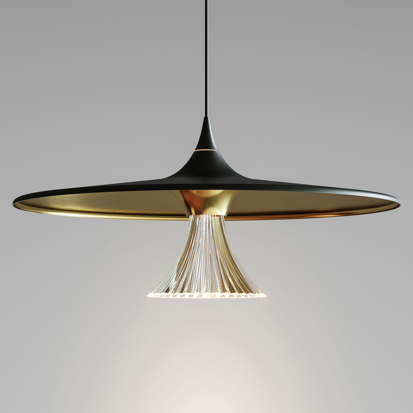 Artemide Ipno LED-hængelampe, sort-guld