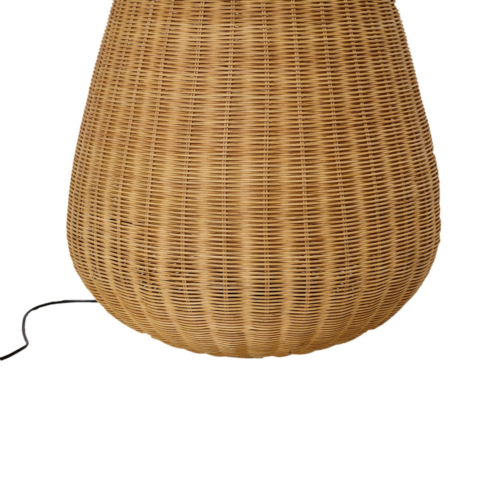 Lucande stāvlampa Takeo, rotangs, augstums 115 cm, E27