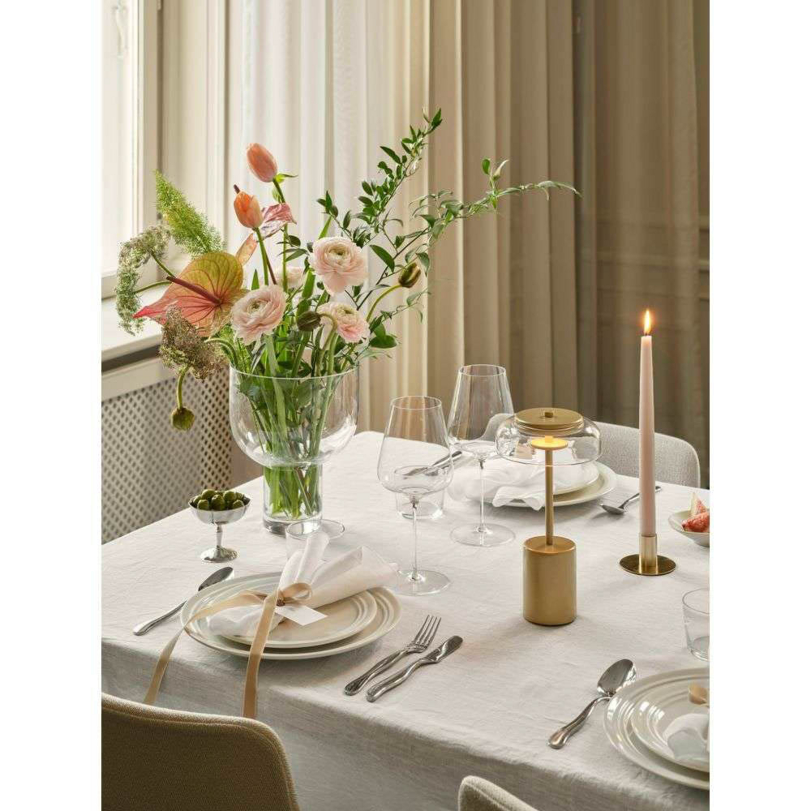 Blossi Portable Tafellamp Mini Nordic Gold/Clear - Nuura