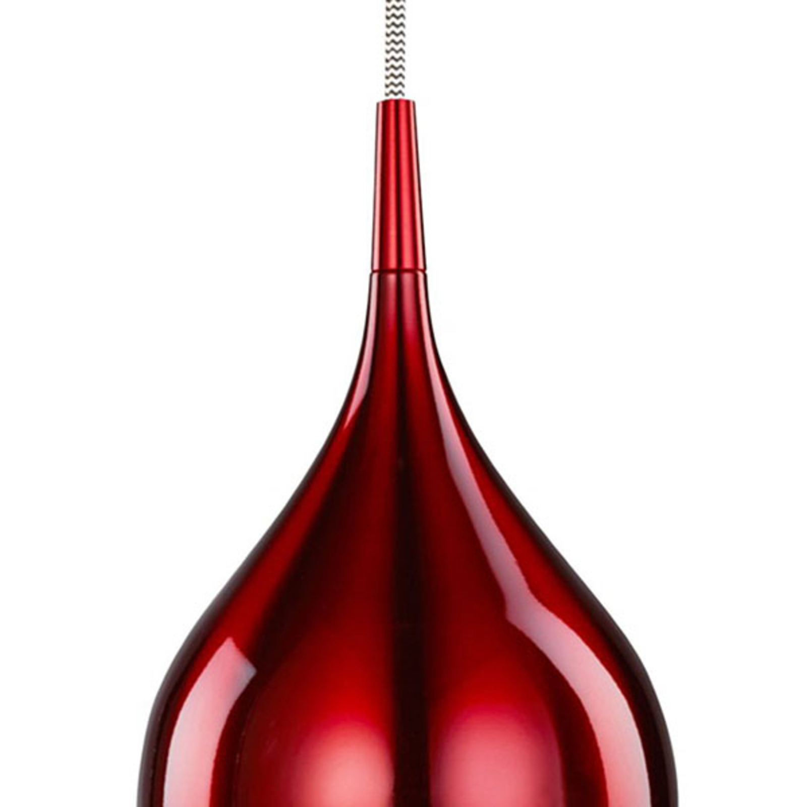 Vibrant hanging light Ø 12 cm, red