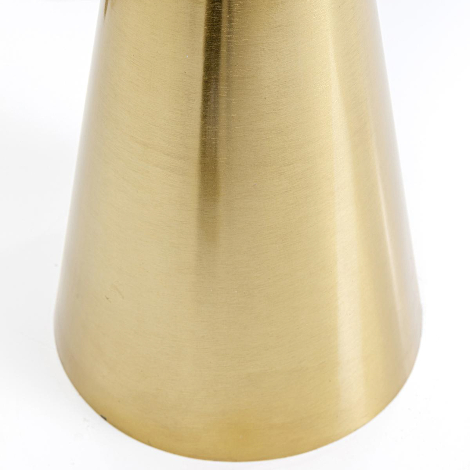 KARE Gamble Swing floor lamp, brass-plated steel, white textile