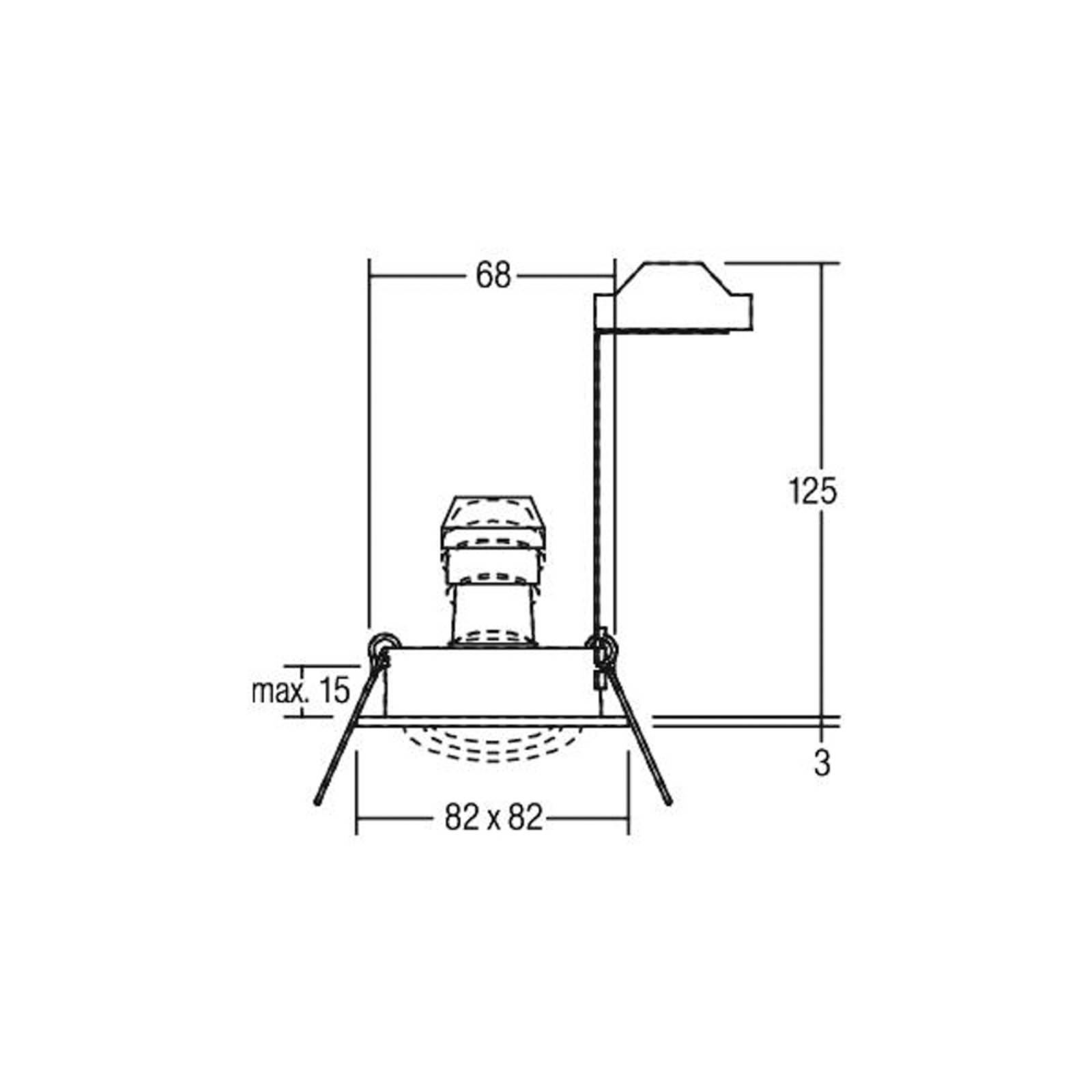 BRUMBERG spot encastrable Tirrel-S douille GU10 blanc mat