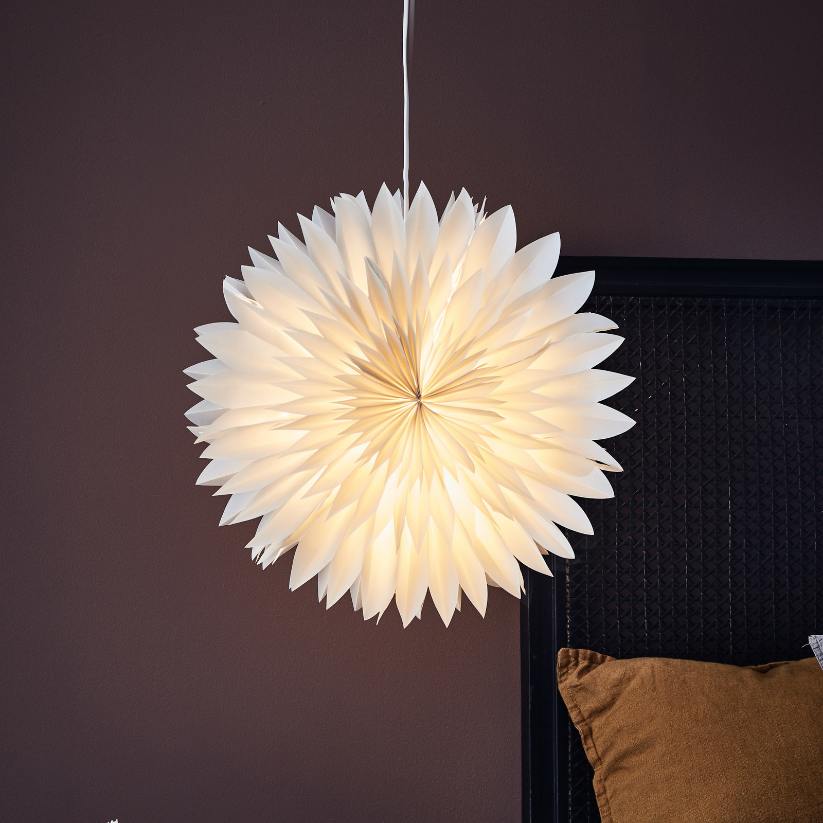 Estrela decorativa Solina suspensa, cinzenta, Ø 45 cm
