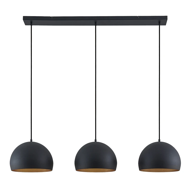 Lindby – Tarjei Pendelleuchte L120 Black/Gold