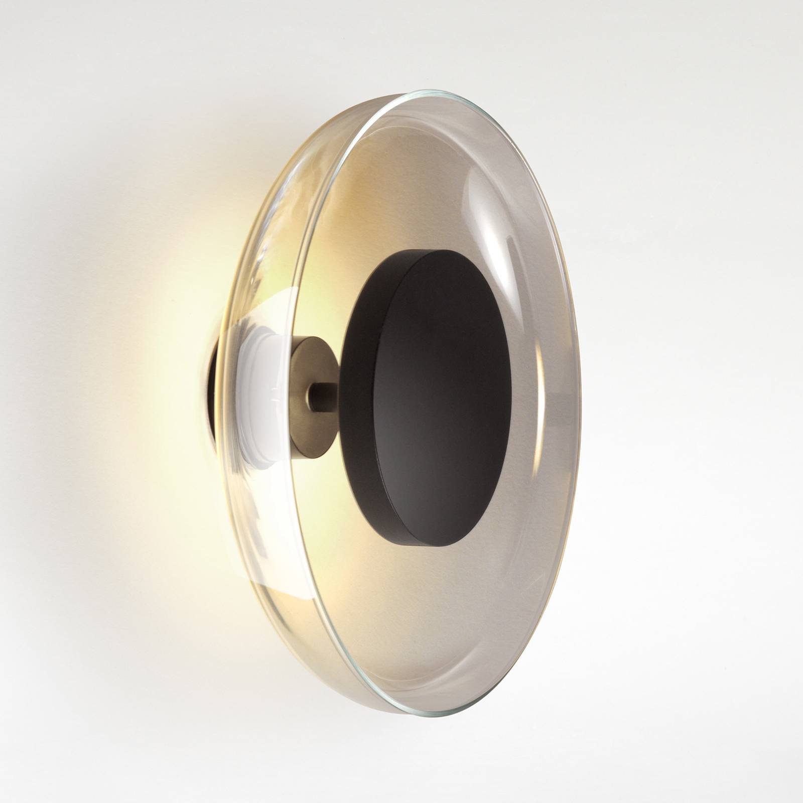 Marset Nástěnné svítidlo MARSET Aura LED, Ø 25 cm, kouřově šedé