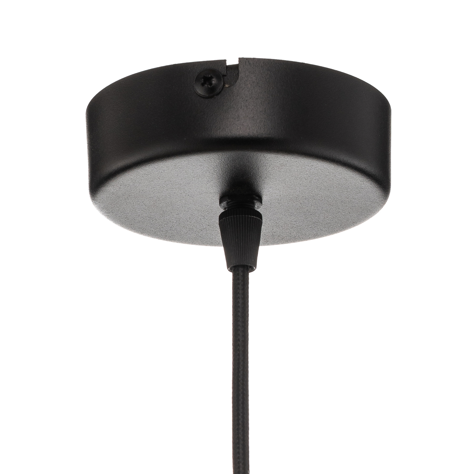 Závesná lampa Larus z čiernej ocele, 1-plameňová