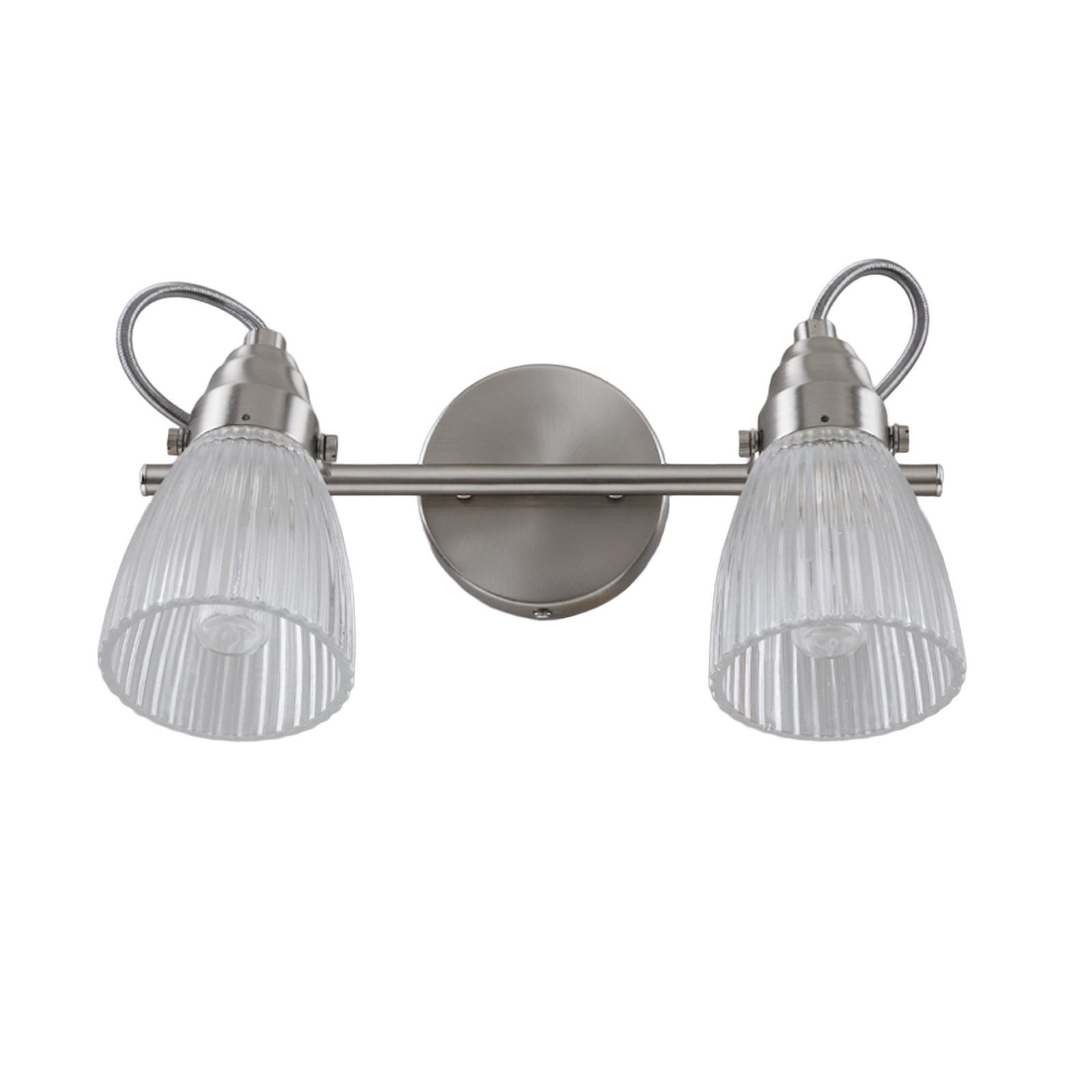 Lindby Kinkiet do łazienki Kara, 31 cm, 2-punktowa, szkło, IP44, G9