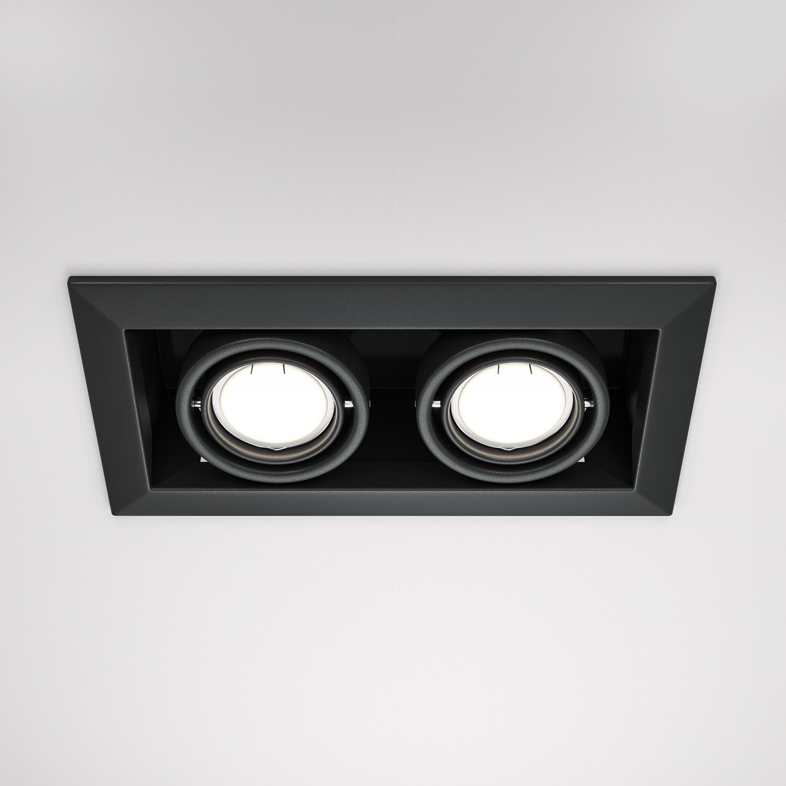 Maytoni recessed light Metal, black, 25 x 13 cm, 2-bulb