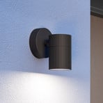 Vonkajšie nástenné svietidlo Tomelloso, čierna, výška 12 cm, kov