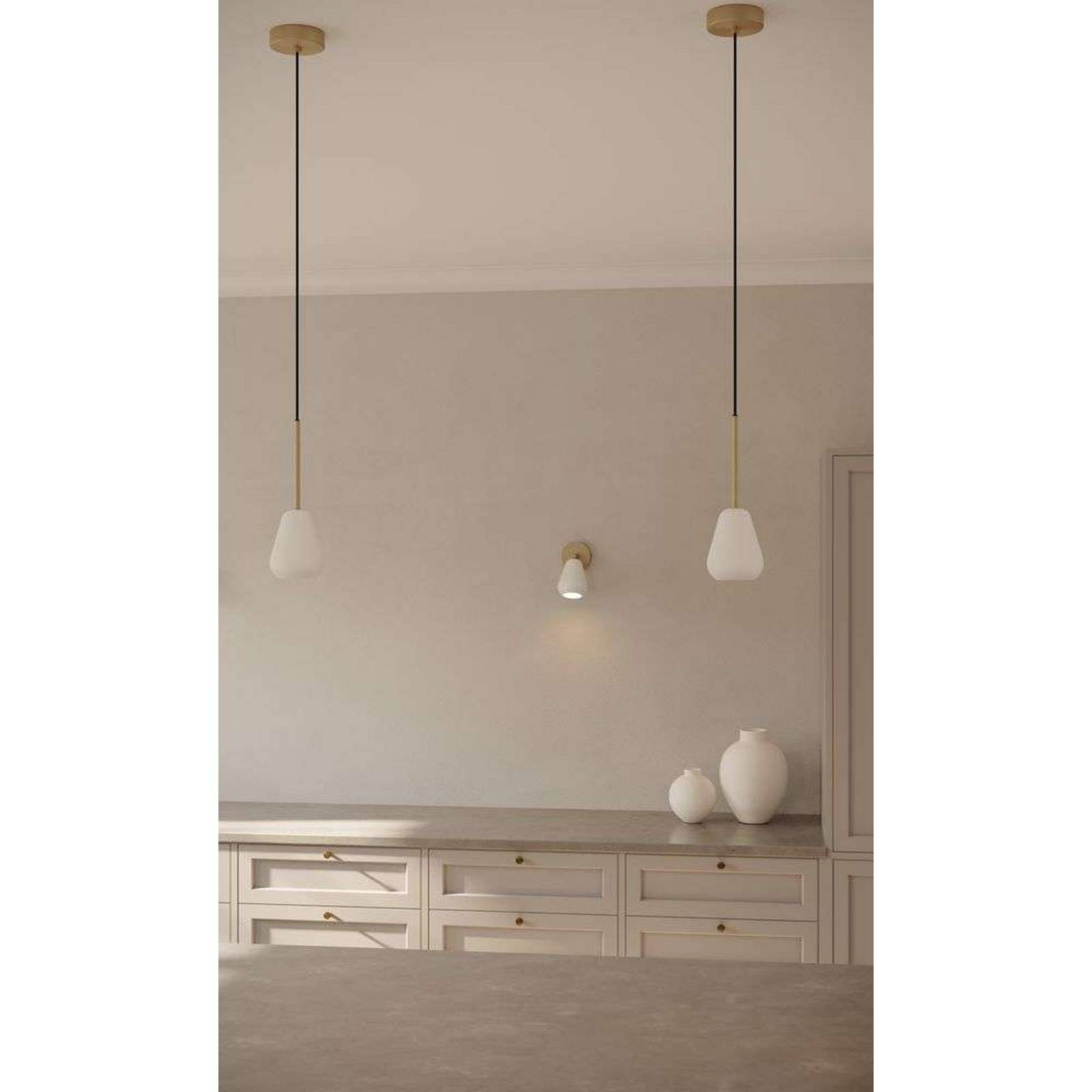Nuura Reflektor sufitowy Anoli Spot Surface Wysokość 20 cm złoty/biały