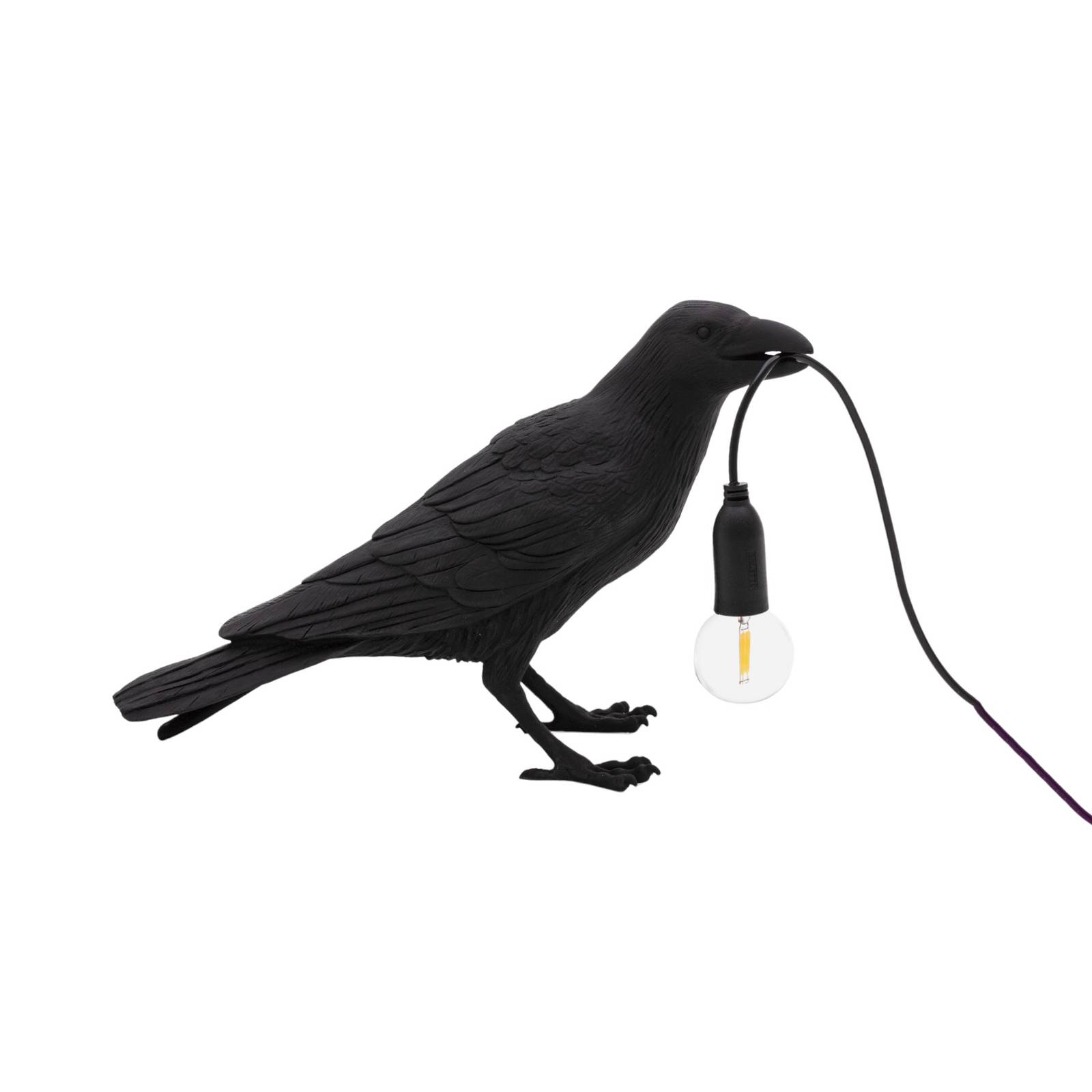 Lampe terrasse déco LED Bird Lamp en attente noir