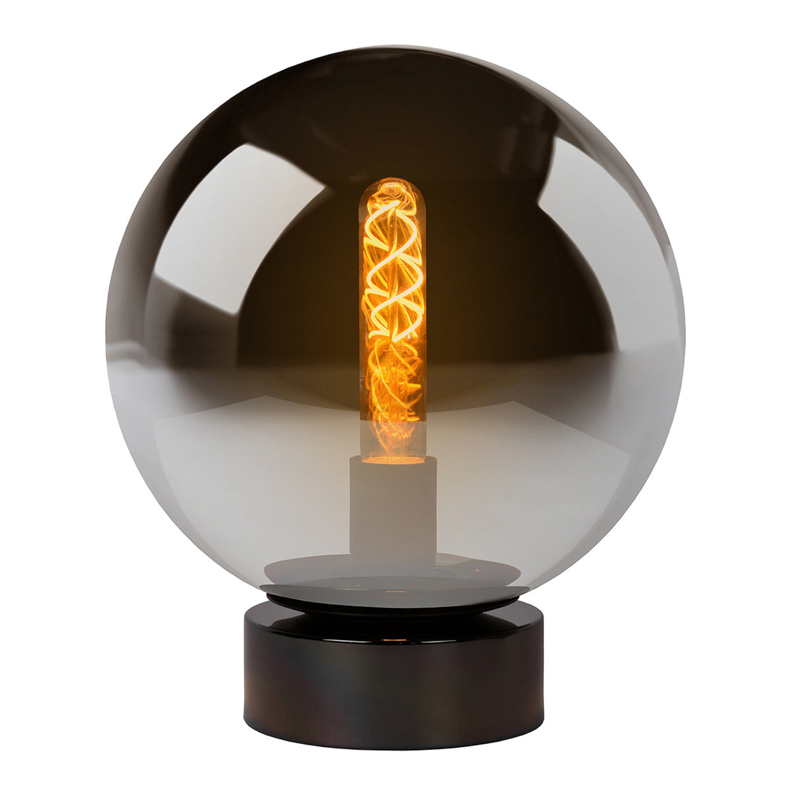 "Jorit" stiklinė sferinės formos stalinė lempa, 25 cm