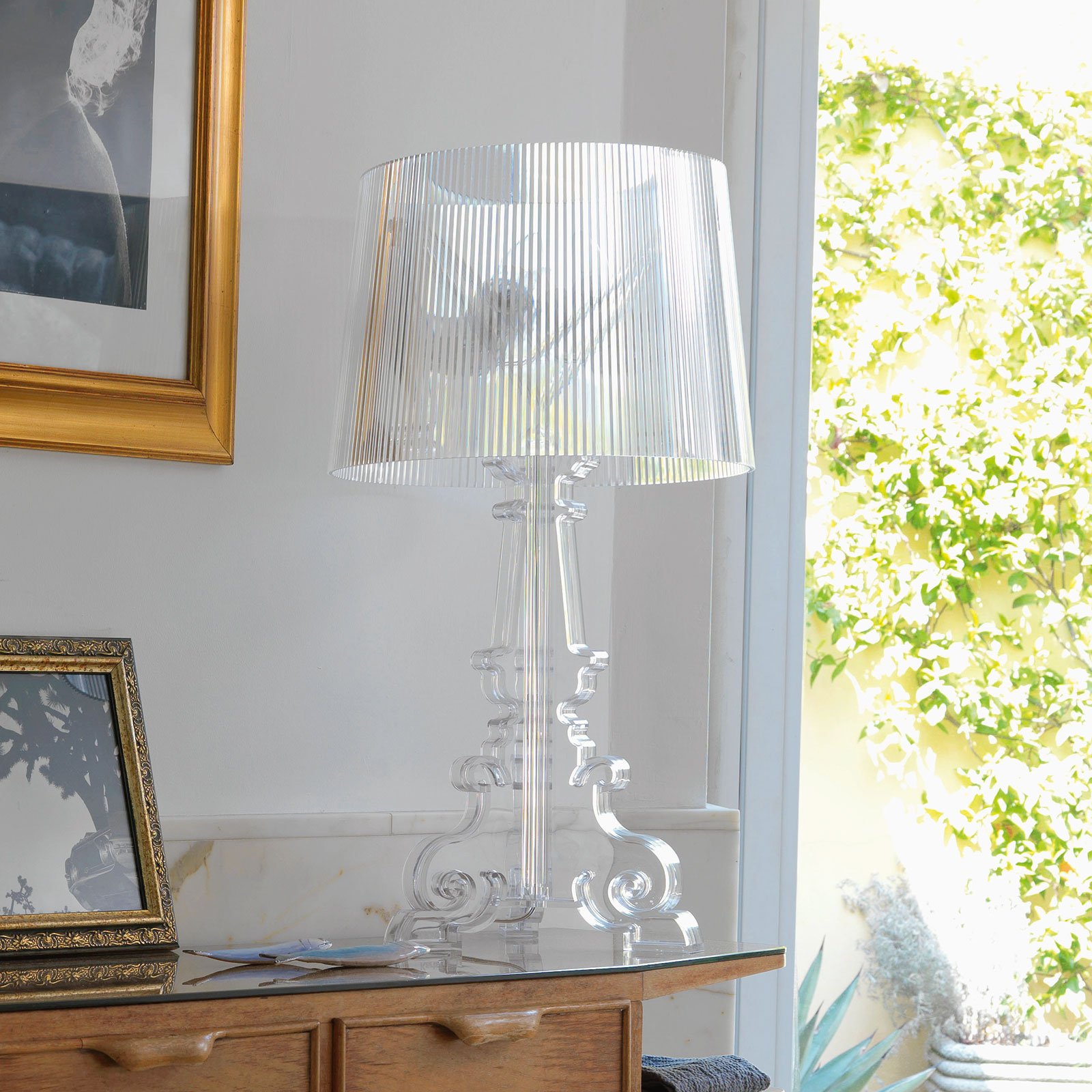 Kartell Bourgie lámpara de mesa LED transparente