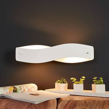 Aplique LED Lian blanco elegante, atenuable
