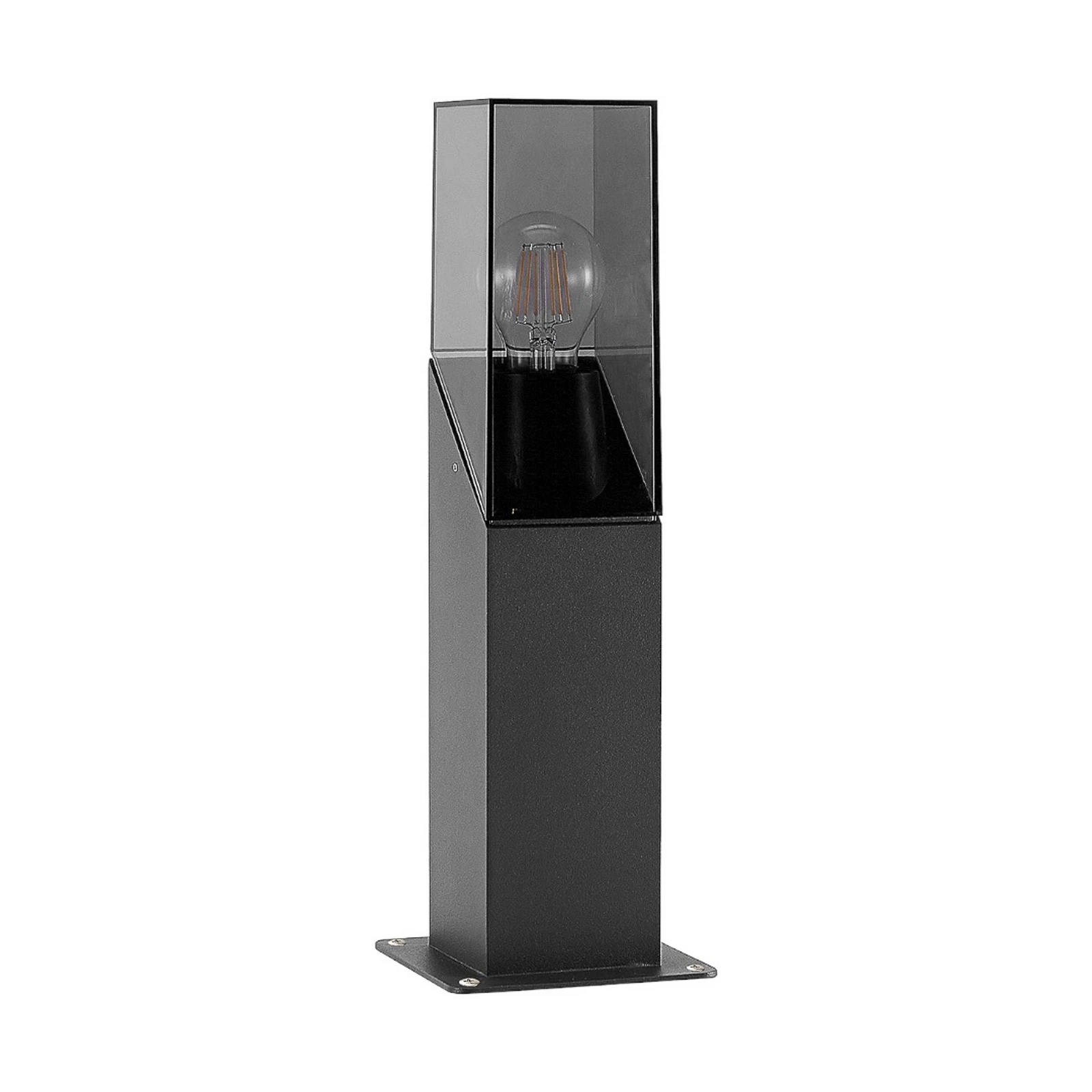 Candeeiro pilar Lucande Fiola, 40 cm, antracite, IP54