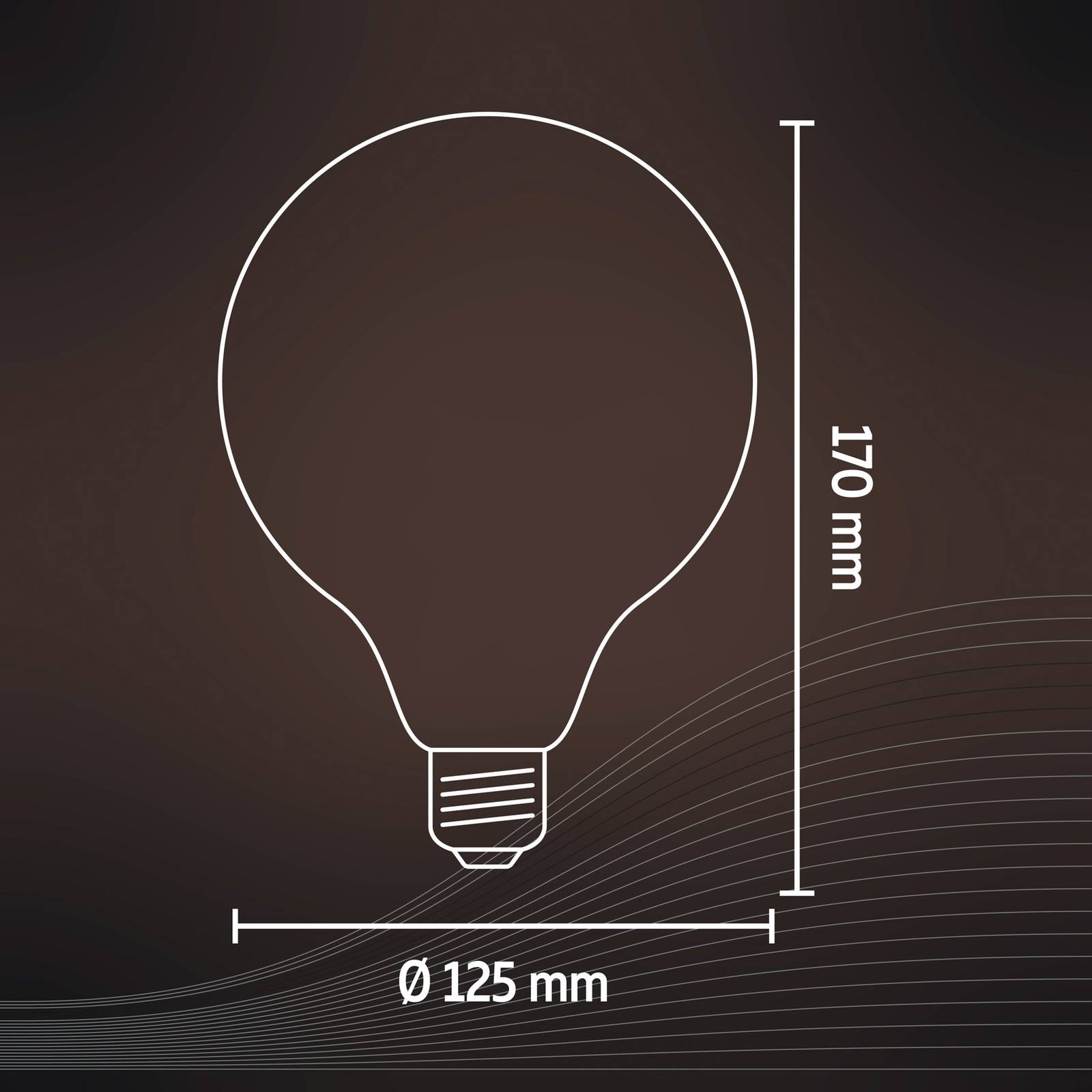 Calex E27 G125 4,5W filament LED złota 821