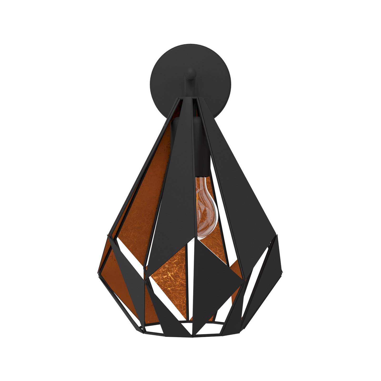 Carlton zidna svjetiljka, crna/bakar