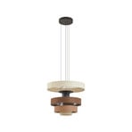 Peldano LED hanglamp, bruin/beige, Ø 50 cm, dimbaar - Lucande