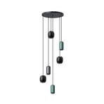 Narion 6 Cluster Suspension Noir - Lucande