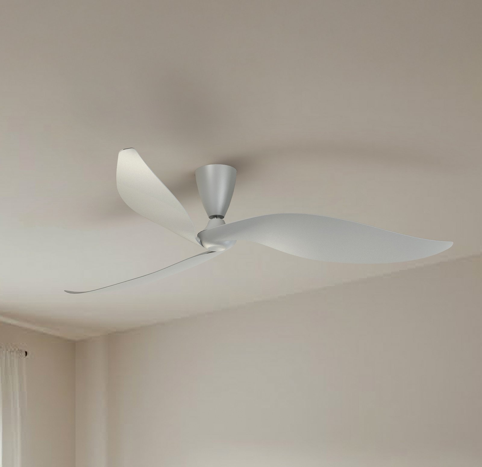 ORCHID plafondventilator, Ø 132 cm, stil, wit, DC - Lucande