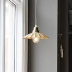 PR Home pendant light Ester, yellow, Ø 24 cm, iron, plug