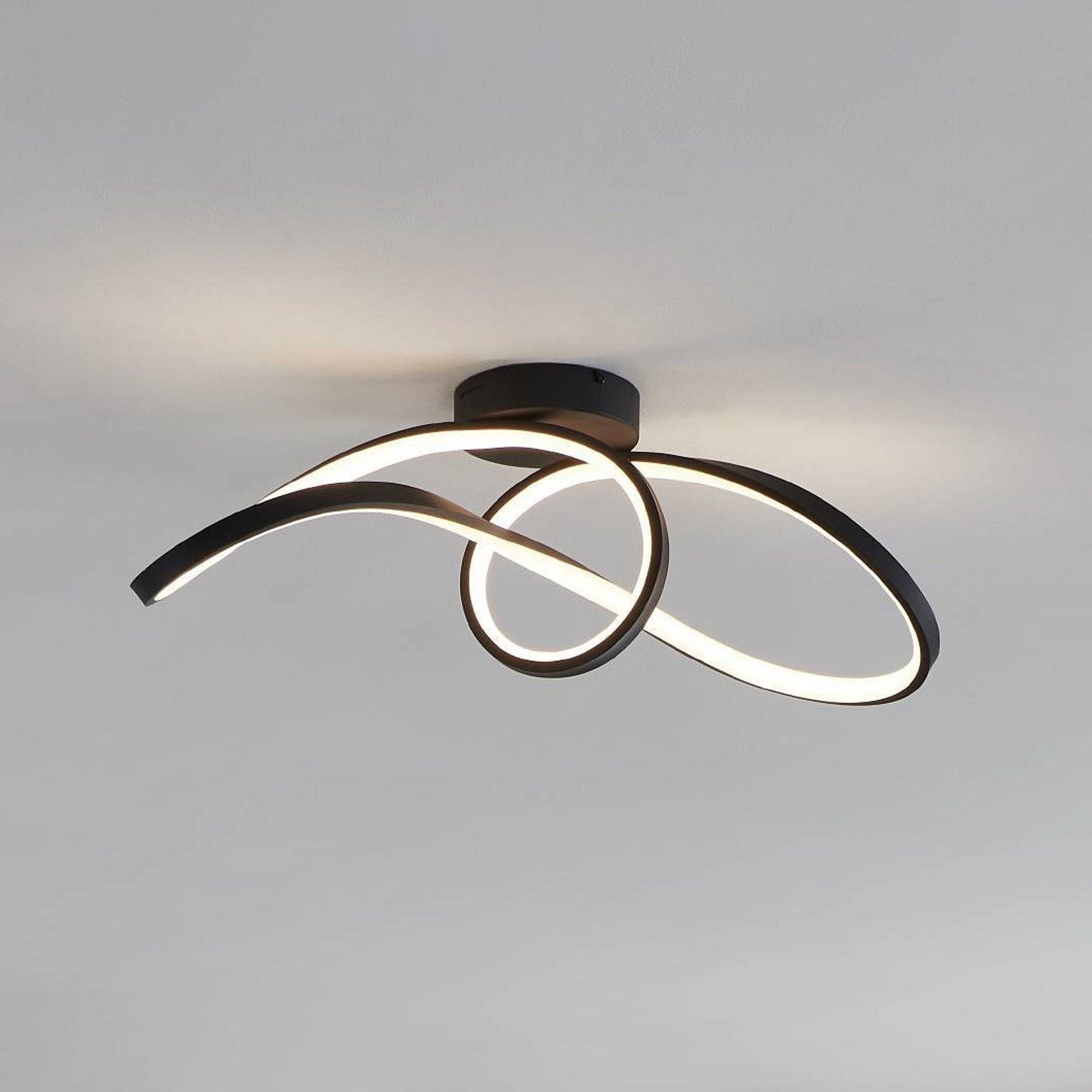 EGLO connect LED-taklampa Calarossa-Z, svart, aluminium