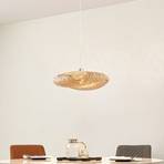 Lindby pendant light Eleane, bamboo, natural, Ø 50 cm