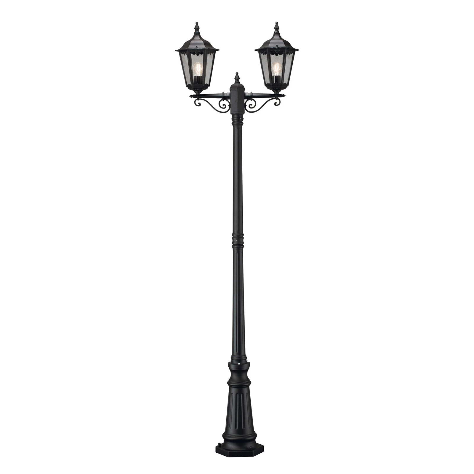 Candeeiro de pé Firenze, 2 luzes, preto