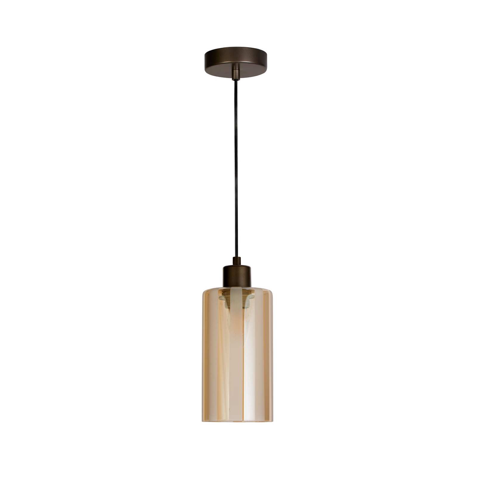 Hängeleuchte Kent, einflammig, bronze, Glas, E27