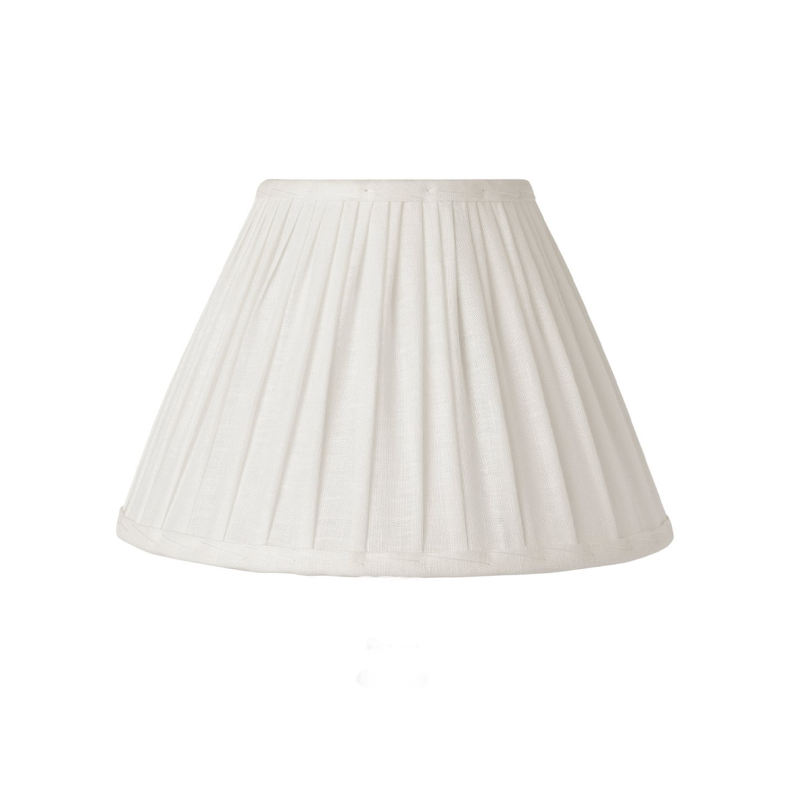 Pantalla de lámpara Ella, blanca, Ø 26 cm, lino - Watt & Veke