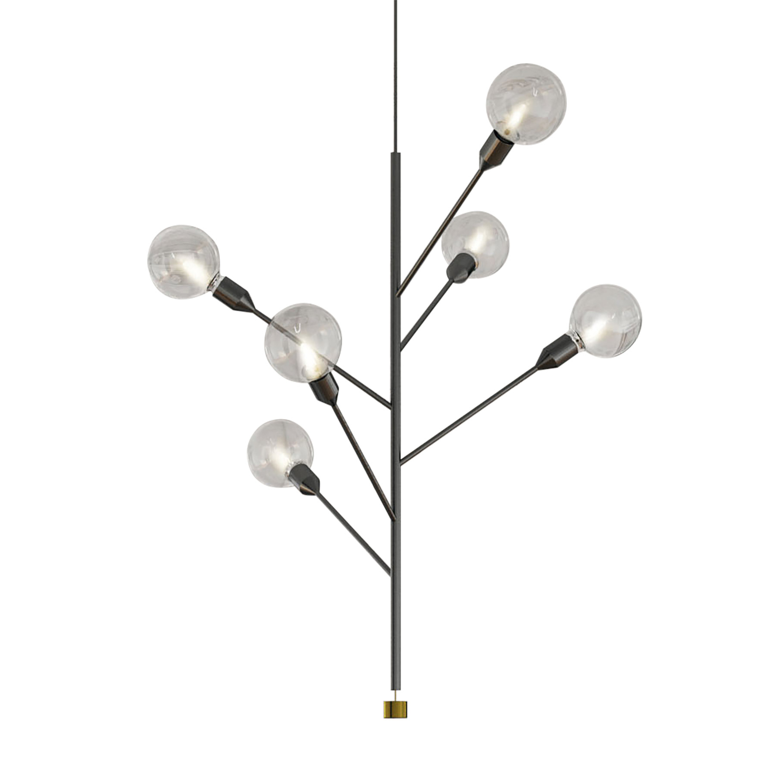 Modo Luce Baobab suspension à 6 lampes gris plomb