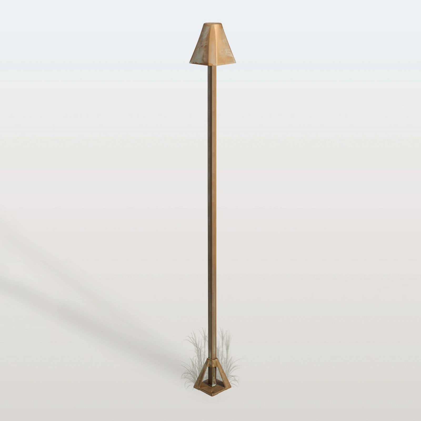 Słupek oświetleniowy LED Silva Frame, wysokość 100 cm, mosiądz postarzany, IP65