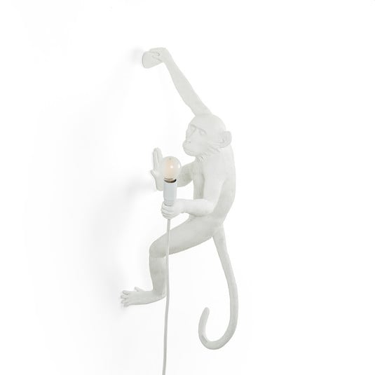 Monkey Hanging Wall Lamp Right White - Seletti